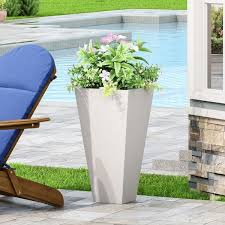 Matte White Concrete Planter 82956