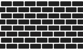 Black Brick Wall Vector Art Icons And