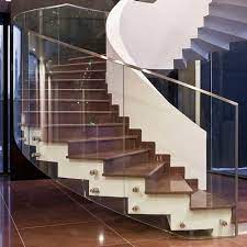 Tempered Glass Railing Curved Glas