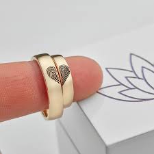 Heart Fingerprint Wedding Rings Heart