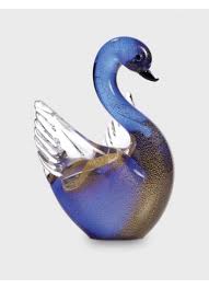 Gold Swan Decorative Murano Glass