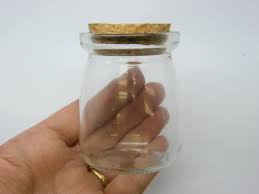 1 Glass Bottle Jar With Cork 76 X 56mm