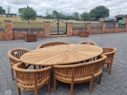 Teak Garden Dining Set Seats 12