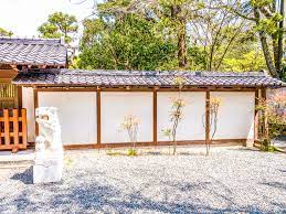 Japanese Style Garden Fence And Stone