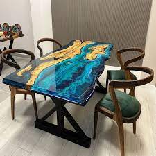 Desert Ocean Wave Resin Table