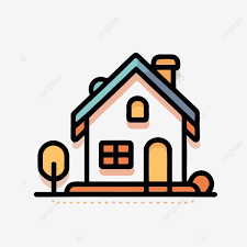 Linear Icon For Home And Land Vector A