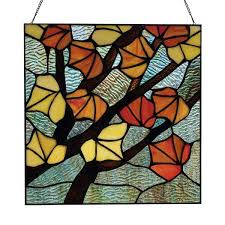 Yellow Stained Glass Window Panel