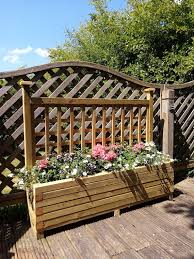 Garden Patio Planter With Trellis Panel