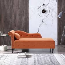 60 In Orange Velvet Multifunctional