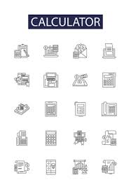 Calculator Line Vector Icons And Signs