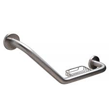 Boomerang Grab Bar With Wire Soap Dish