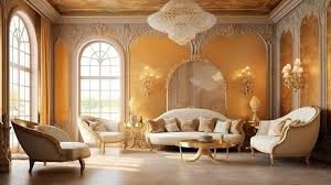 Elegant Art Deco Living Room With