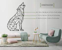 Wolf Geometric Wall Art Decal Wolf