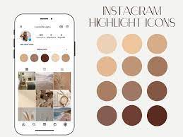 Instagram Icons Brown Color Palette