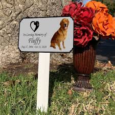 Memorial Plaque Stake Grave Marker Dog