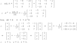 Equations By Matrix Method 3x