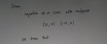 4 Write An Equation Of The Circle That
