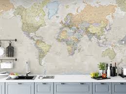 World Map Wallpaper Wall Murals