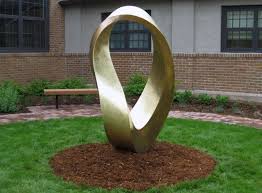 Bronze Double Mobius Strip Sculpture
