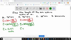 Solved Find The Length Of Each Arc Of A