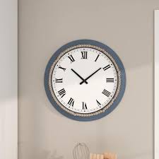 Litton Lane White Metal Wall Clock With