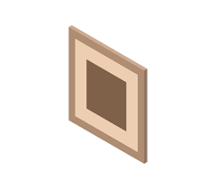 Vector Wooden Frame For Isometric Picture