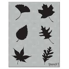 Stencil1 Leaves Silhouette Stencil 6