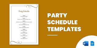 13 Party Schedule Templates In Word