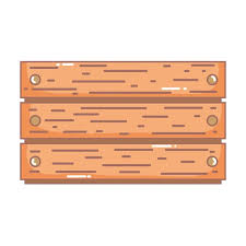 Garden Wooden Box Icon Vector