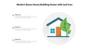 Modern Green House Building Vector With