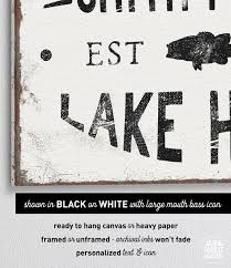 Large Lake House Sign Vintage Fishing