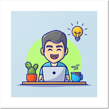 Idea Cartoon Vector Icon Ilration