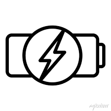 Quick Charge Battery Icon Outline