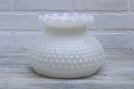 Vintage Hobnail Milk Glass Lamp Shade