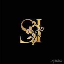 Luxury Initial Logo Icon Gold Vintage