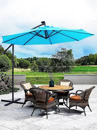 Patio Umbrella With 32 Solar Led Lights