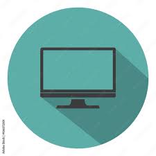 Monitor Pc Icon Vector Flat Style
