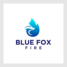 Blue Fire Logo Icon In Trendy Design