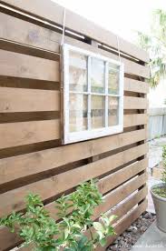 Simple Planked Diy Privacy Wall Table