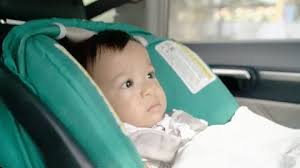 Baby In Car Seat Stock Footage