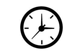 Black Clock Icon Graphic By
