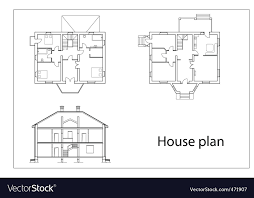 House Plans Royalty Free Vector Image