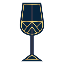Geometric Line Wine Glass Gold Png