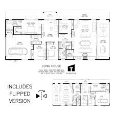 Long House Plans 2868 Sq Ft Modern