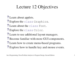 Ppt Lecture 12 Objectives Powerpoint