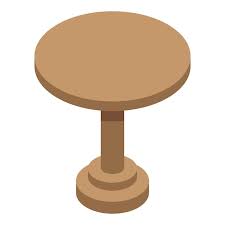 Round Garden Table Icon Isometric Of