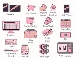 Pink Budget Clipart Bundle Cute Money
