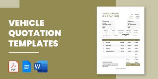 11 Vehicle Quotation Templates In
