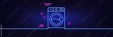 Neon Light Glow Effect Washing Machine