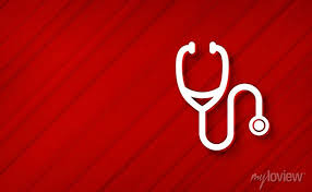 Stethoscope Icon Dreamy Abstract Red